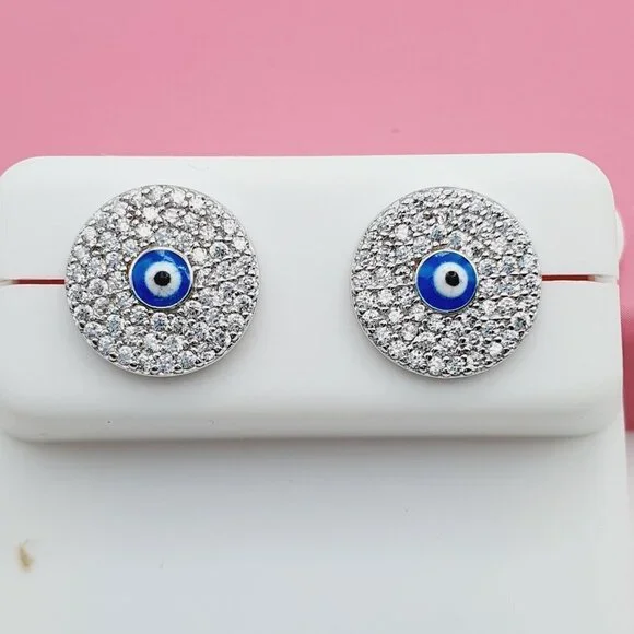 "925 Sterling Silver Cubic Zirconia Earrings, U19254552 - Picture 1 of 9
